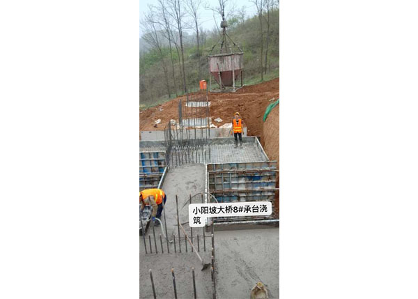 小陽坡大橋8#承臺澆筑